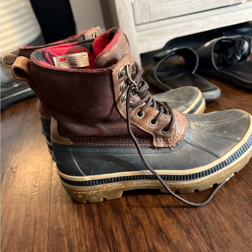 3M Thinsulate Brown and Black Men's Rain & Snow Boots
